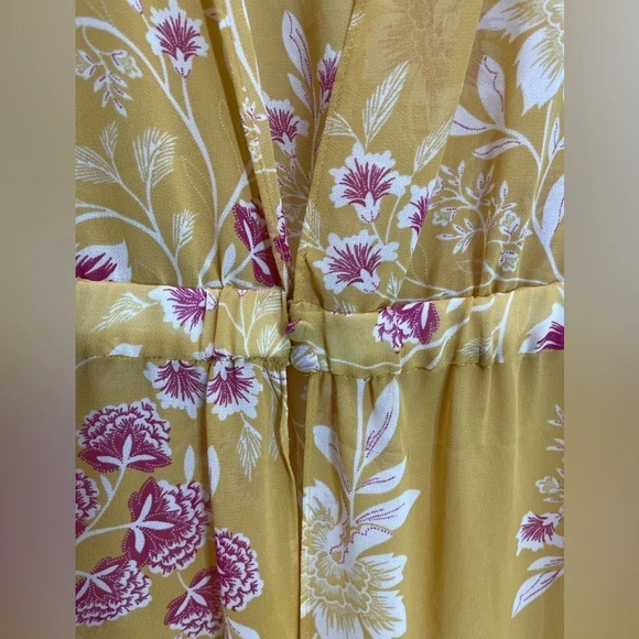 Vince Camuto Coastal Grandma Floral Getaway Chiffon Duster in Amber Sun - Picture 4 of 7